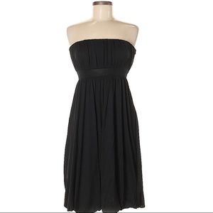 Silk, Strapless, Black Dress [Banana Republic]